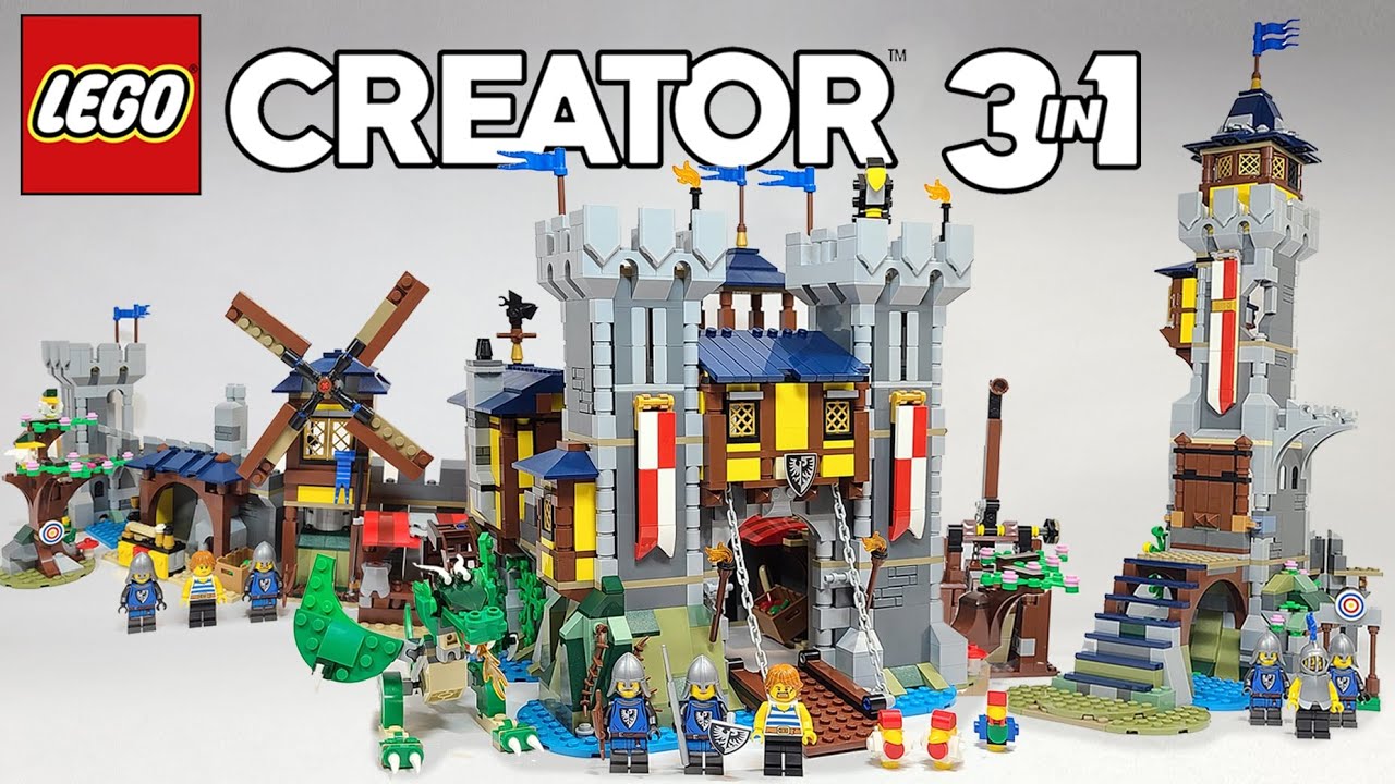 LEGO Creator 3 in 1 Medieval Castle ALL THREE BUILDS (31120) - 2021 Set  Review - YouTube