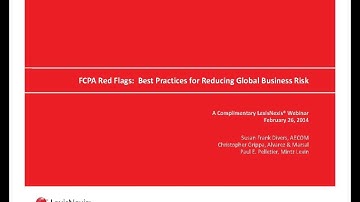LexisNexis® Webinar "FCPA Red Flags