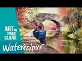 How to paint an autumn river scene in watercolour