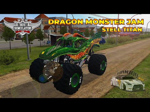 DRAGON MONSTER JAM TITAN  - BUSSID || HANZOO MOD