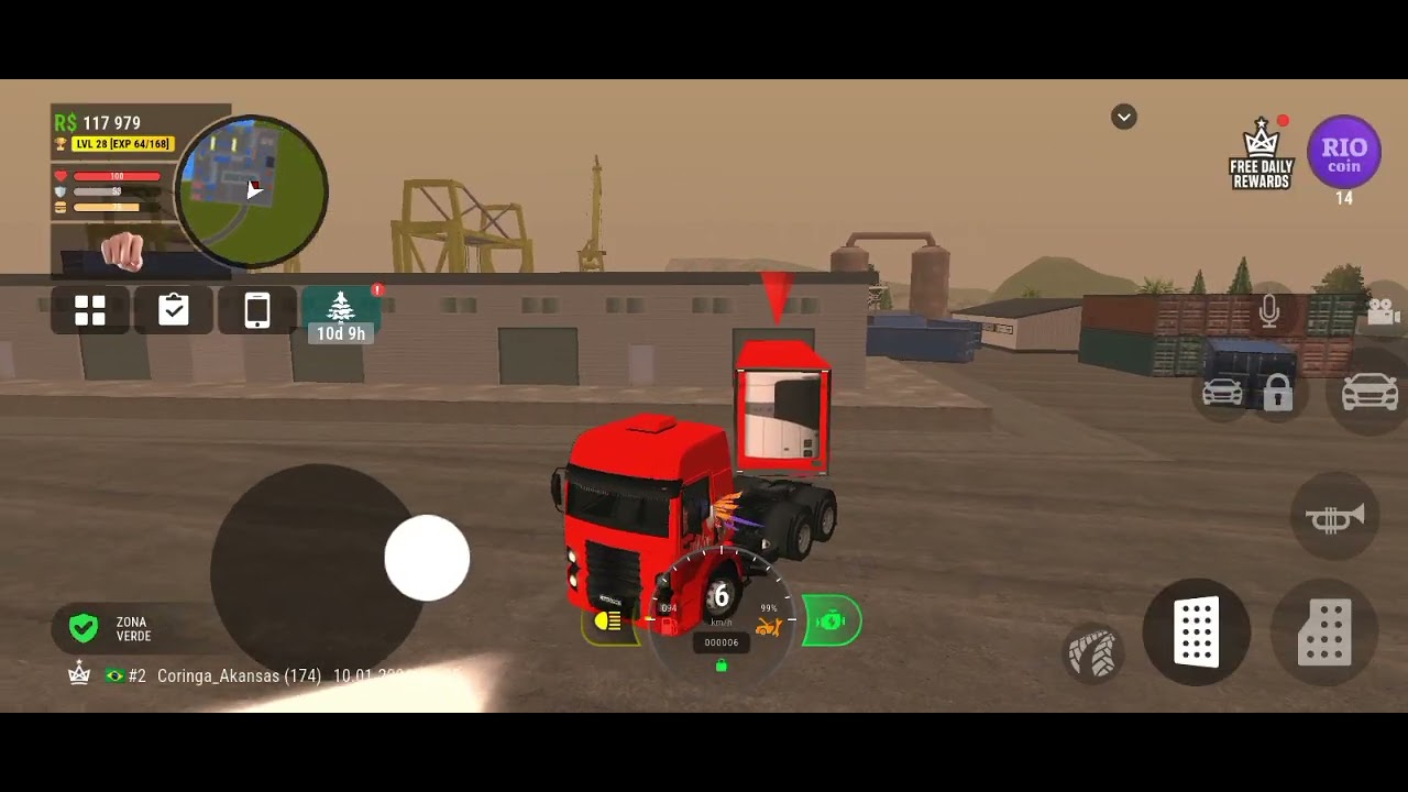 Trabalhando de caminhoneiro no 