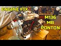 #51 Mercedes 180 Ponton Engine cleaning, painting etc START to FINISH W120 M136