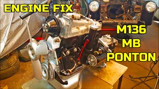 #51 Mercedes 180 Ponton Engine cleaning, painting etc START to FINISH W120 M136