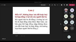 17/01/2022: Lý thuyết: Kỹ năng công chứng văn bản sửa đổi, bổ sung, huỷ bỏ hợp đồng, giao dịch.