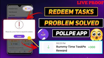 Free Redeem Code Application || Pollpe App Redeem Problem || Task Complete Kaise Karen