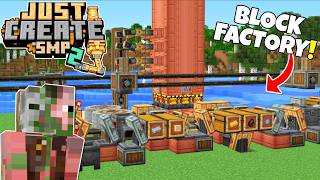 I Built a BLOCK FACTORY in Minecraft Create Mod! Just Create SMP Episode 3!