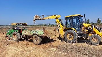 New JCB 3dx Fully Loaded Soil On Johndeere and Swaraj Tractors | Jcb And Tractor Cartoon Videos