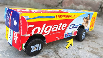 How To Make A BUS With COLGATE BOX | DIY Amazing Electric Bus Best Out Of Waste