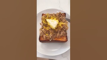 Toast Idea- Sandwich Snacks- Pork Floss, cream cheese, salted egg yolk and mayo butter