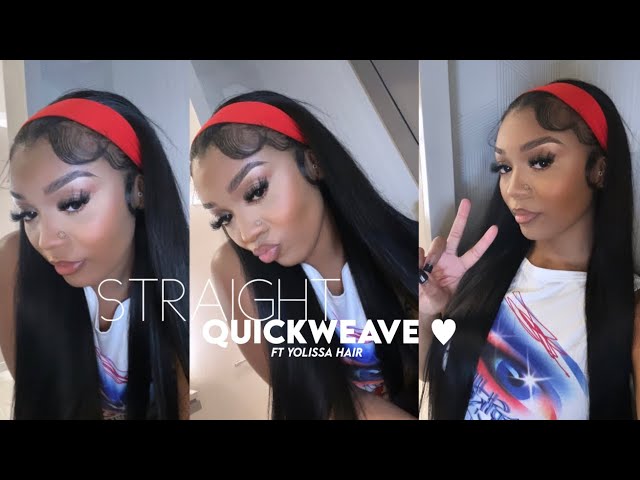 Quick Weave on Thin Hair, Less Leave Out! $25 Outre H301 4C Hair Protective  Style + PCOS Hair Loss - YouTube