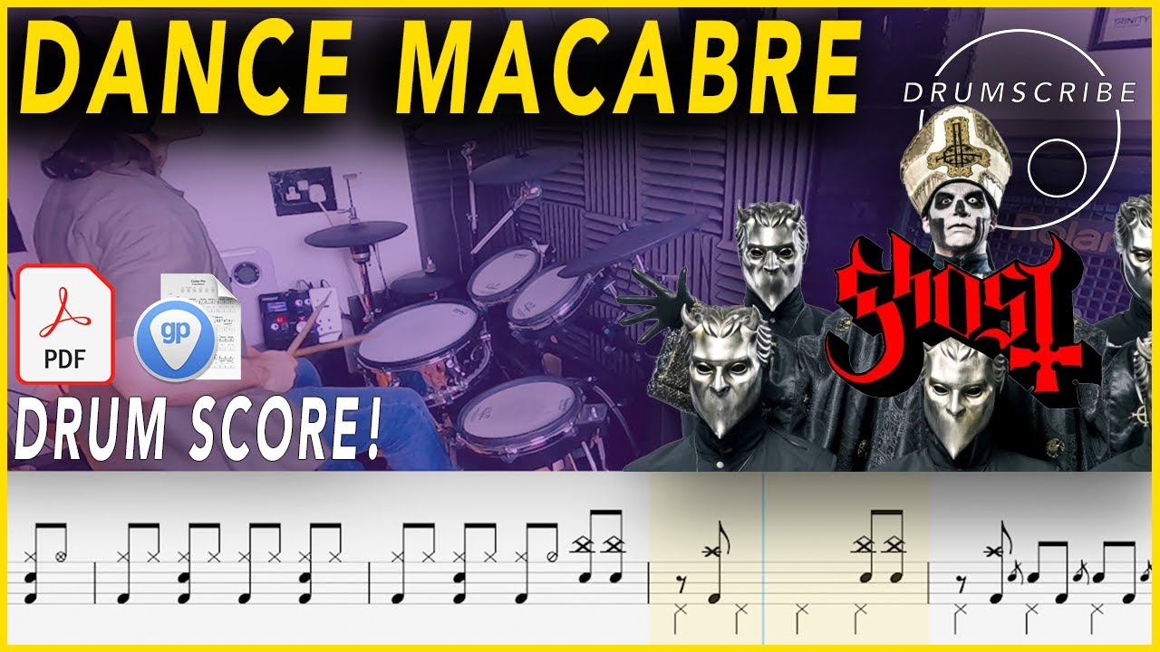 Dance Macabre - Ghost | DRUM SCORE Sheet Music Play-Along | DRUMSCRIBE Dance Macabre - Ghost | DRUM SCORE Sheet Music Play-Along | DRUMSCRIBE
