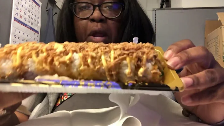 Quick work lunch Mukbang- Sushi Crunchy Crab roll
