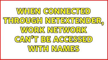 Ubuntu: When connected through netExtender, work network can