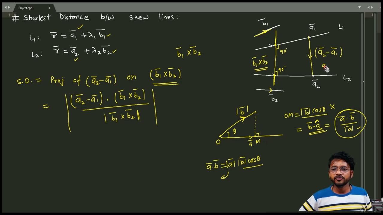 Show That The Length Of Shortest Distance Between The Lines