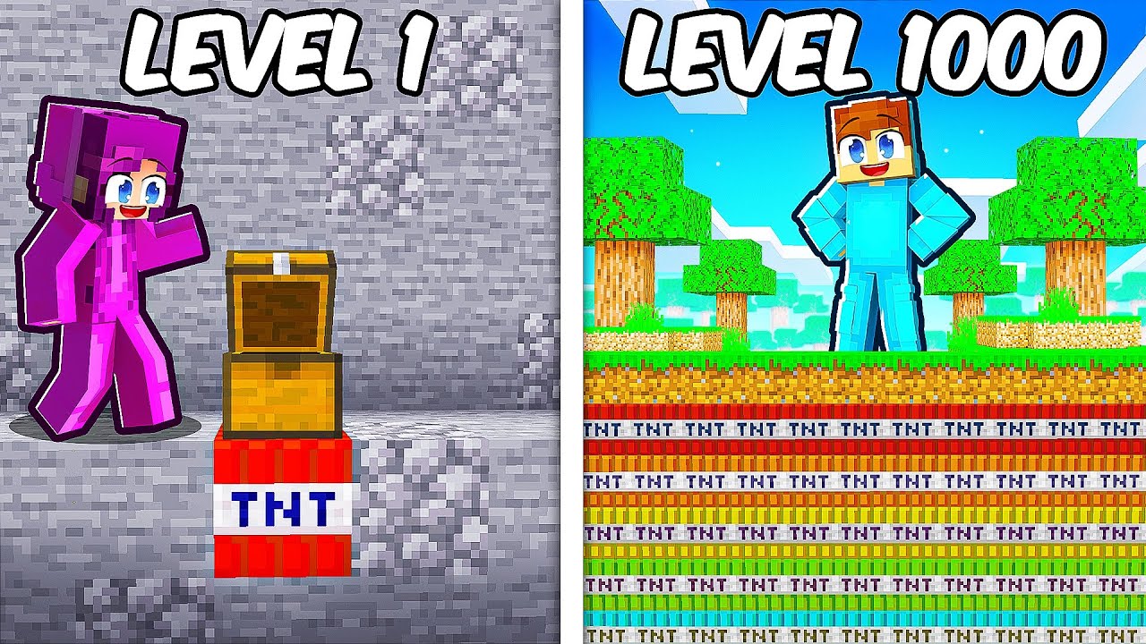 Level 1 vs Level 1000 Fällor i Minecraft! - YouTube