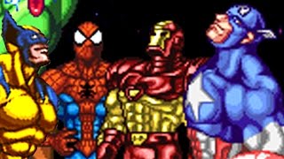 Marvel Super Heroes (SNES) All Bosses (No Damage)
