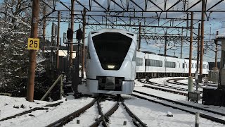 【前展望】雪景色 特急スペーシアX 6号 東武日光～浅草