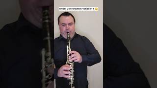 Weber Variations Concertantes for Clarinet Op. 33 Variation 6 Solo 🎶 #shorts #clarinet