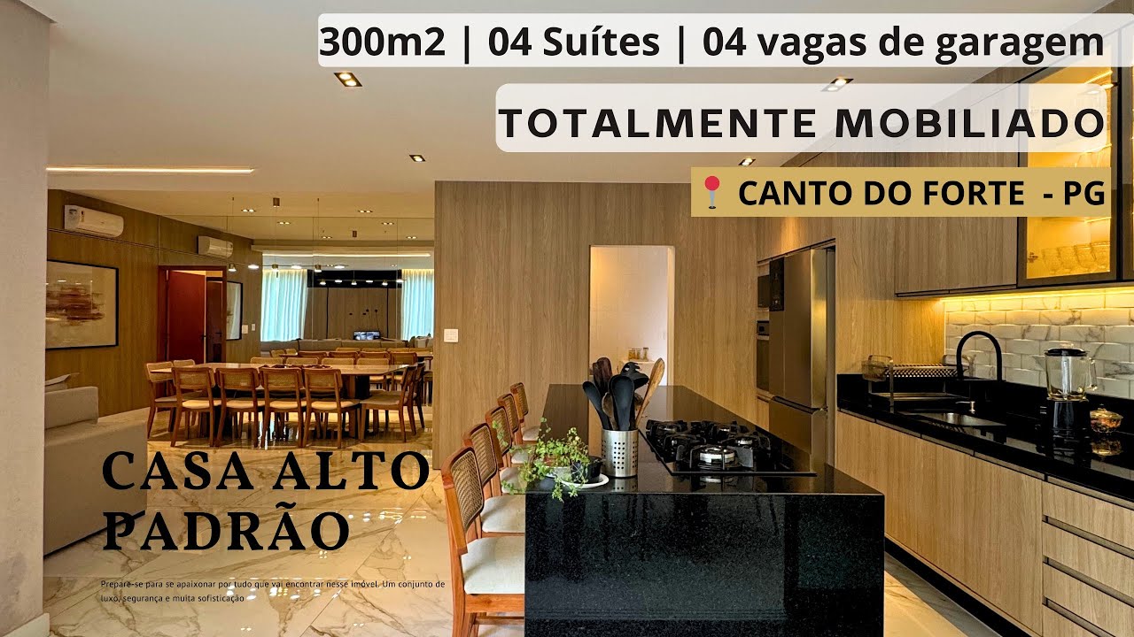 Casa Alto padrão |  04 suítes c/ 04 vagas de garagem | 📍Canto do forte - Praia Grande/Sp.