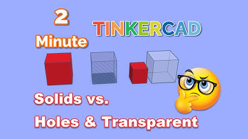Tinkercad Holes, Solids, & Transparent Design Smarter in 2 Minutes 💯👍