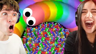 QUI AURA LE PLUS GROS SERPENT ? ( Chocoh VS Rayton sur Slither.io )