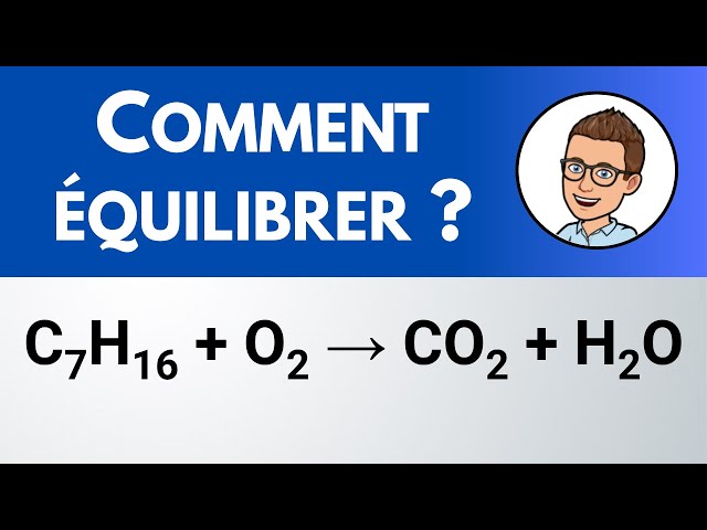 Comment équilibrer ? C7H16 + O2 → CO2 + H2O | Combustion de l'heptane