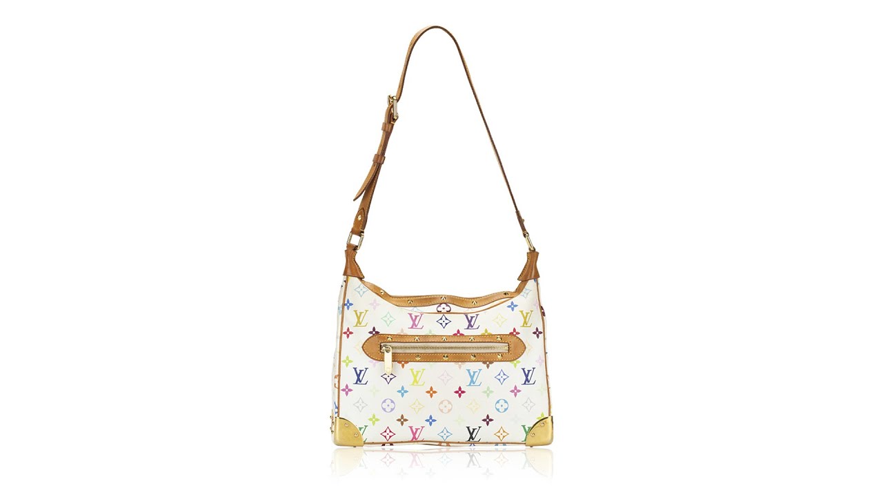 Louis Vuitton, Bags, Louis Vuitton White Monogram Multicolore Boulogne