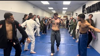 Tepp walking the Gauntlet after receiving his Blue Belt #jiujitsu #bjj