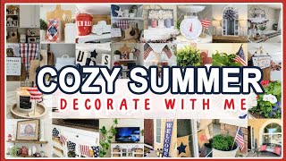 🇺🇲 2024 SIMPLE SUMMER DECORATING IDEAS│ SUMMER DECORATE WITH ME│SUMMER AMERICANA HOME DECOR