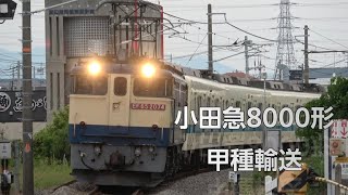 小田急8000形の甲種輸送を新幹線で追いかけたりした動画