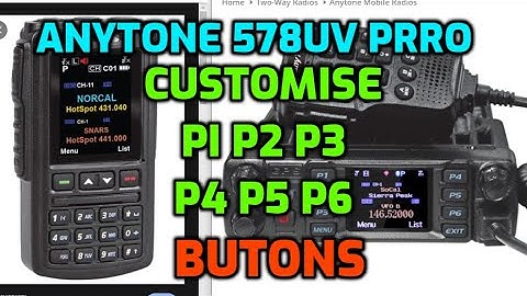 ANYTONE 578UV Pro III - Programable Buttons