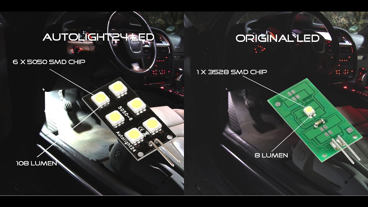 SMD LED Modulplatine Fussraumbeleuchtung für VW AUDI SEAT Porsche 