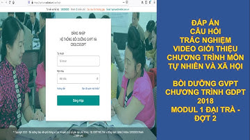 Đáp án câu hỏi trắc nghiệm Video giới thiệu Chương trình môn Tự nhiên và xã hội-Modun 1