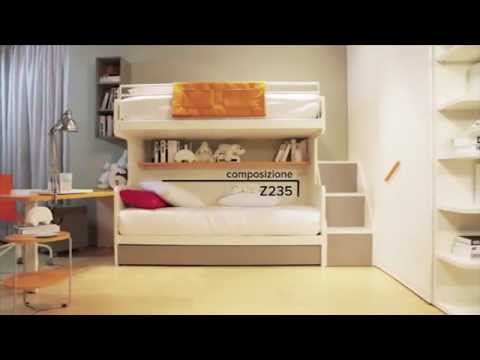 Composizione cameretta bambini zalf z235 youtube Camerette bambini a soppalco