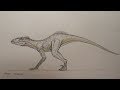 How to draw the indoraptor part 1