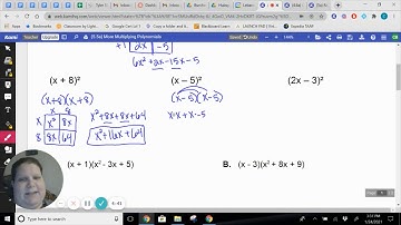 5.5 More Multiplying Polynomials Squared