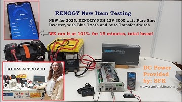 New for 2025 Renogy Pure Sine 3000W Inverter with UPS Transfer Switch & Bluetooth, Pre-release test