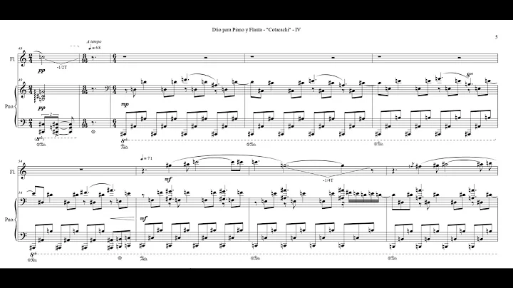 Duet for Piano and Flute - "Cotacachi" - Complete