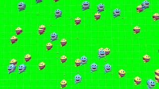 Green Screen Baby Sharks And Starfish Peekaboo Matrix Animation @kagigreenscreen