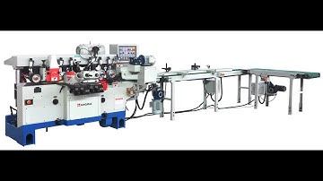 Operation video of short timber four side moulder