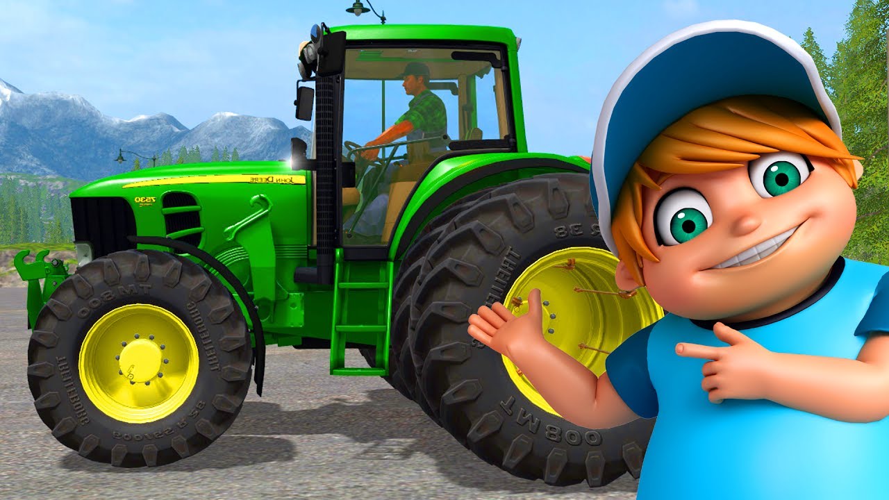 John Deere tractor video for kids - Cartoon PART 2 - YouTube