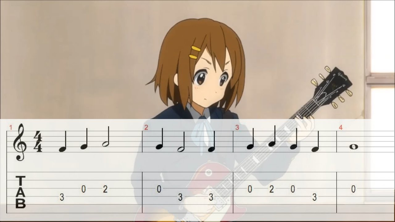 Guitar Tab K On チャルメラ Yui Hirasawa Youtube