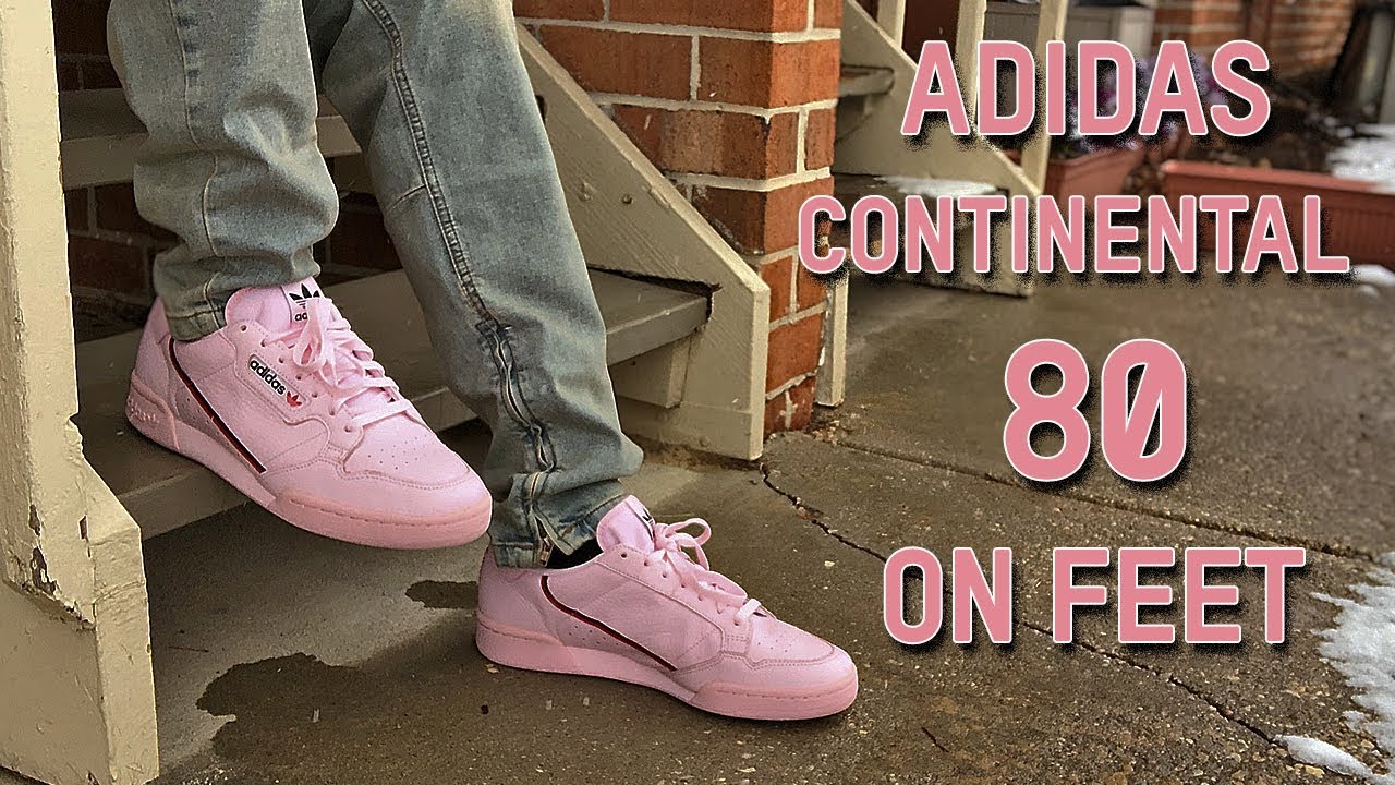 Pink Adidas 80 On Feet - YouTube