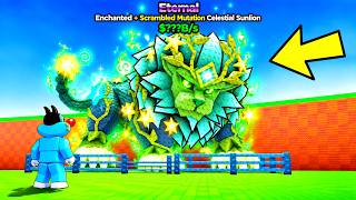 I Got The BIGGEST Celestial Sunlion in Roblox Steal An Egg! screenshot 4