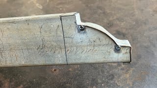 how to cut sharp corners of galvanized iron