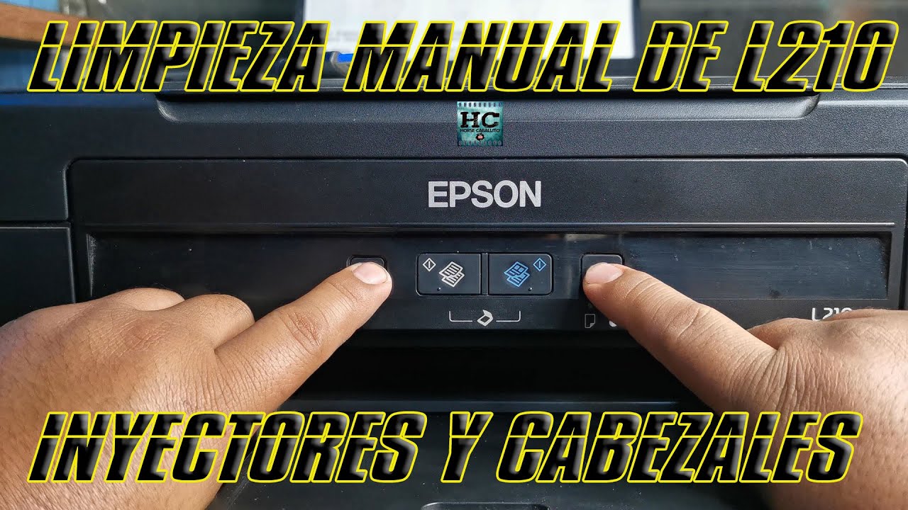 limpieza de inyectores y cabezales impresora EPSON L210 (100% efectivo) -  YouTube