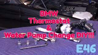 BMW Water Pump and Thermostat Change DIY E46 !!! | 323i 325i 328i 330i