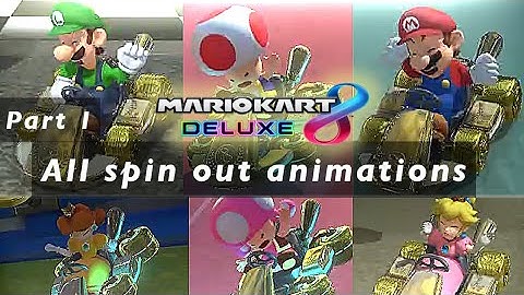 Mario Kart 8 Deluxe all spin out animations (part 1)
