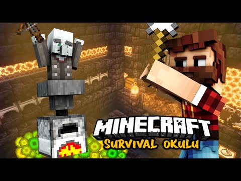 KOLAY PİLLAGER FARMI NASIL YAPILIR ??? SINIRSIZ XP VE YAKIT !!! | Minecraft Survival Okulu 1.16 B#61