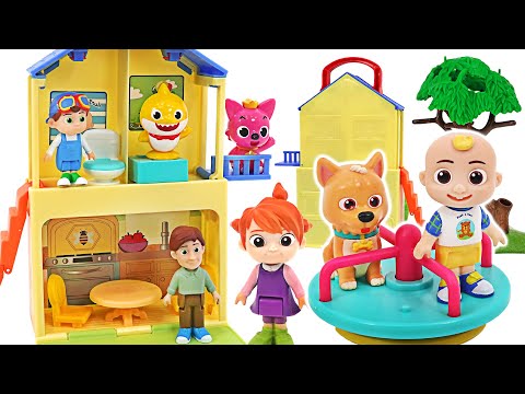 Baby Shark and Pinkfong came <strong>to</strong> the Cocomelon family&amp;#39;s <strong>second</strong> floor <strong>house</strong> <strong>to</strong> play! | PinkyPopTOY